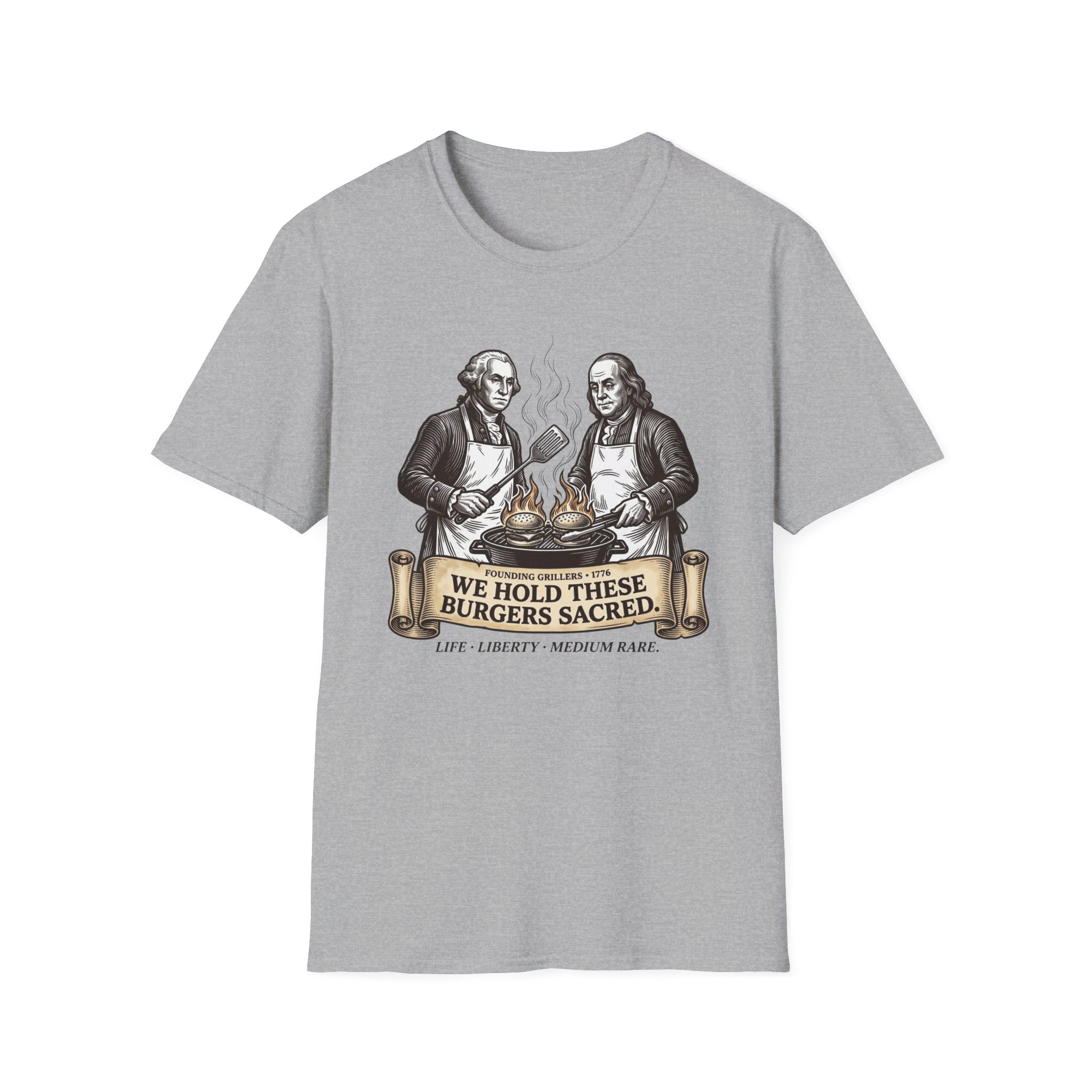 Washington Franklin Sacred Burger T-Shirt