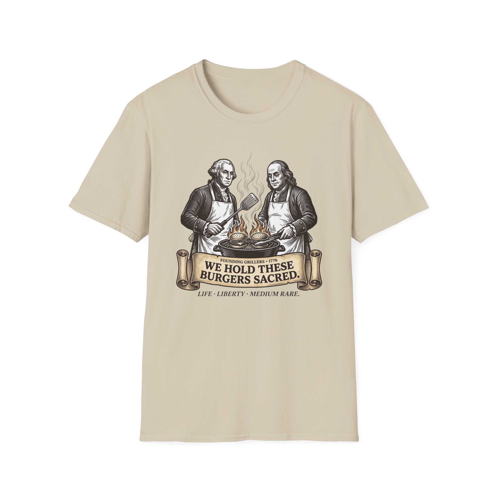 Washington Franklin Sacred Burger T-Shirt