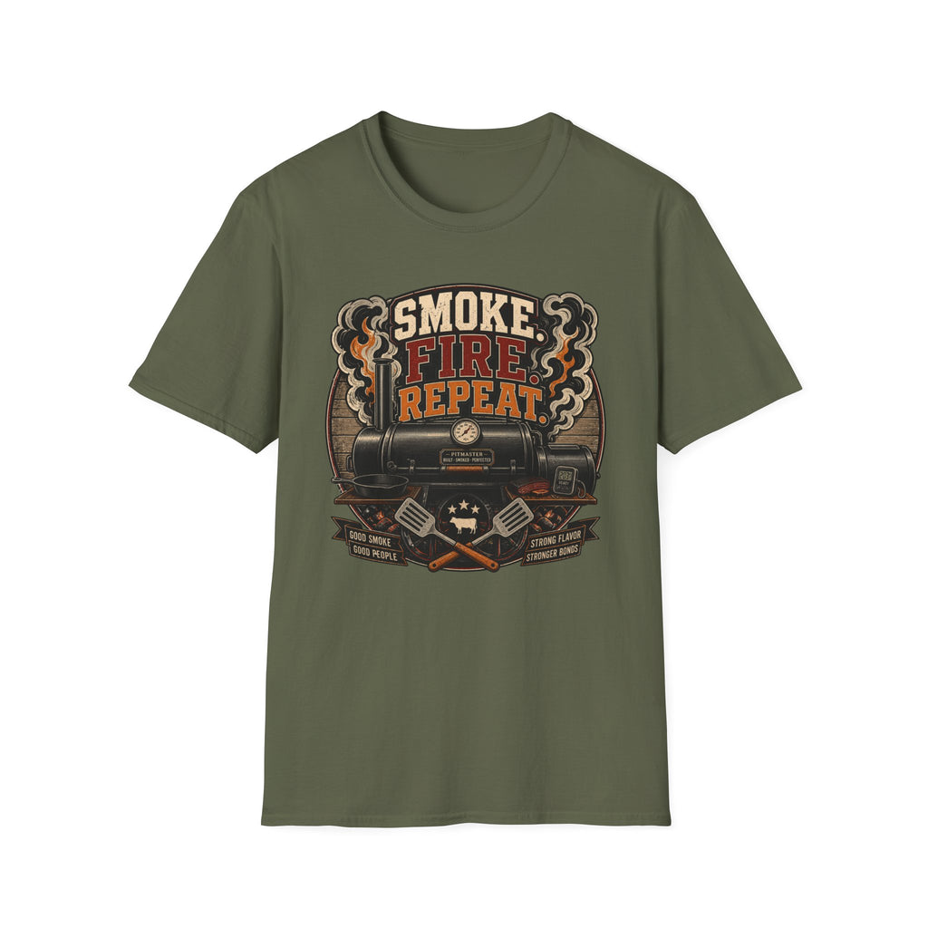Smoke Fire Repeat Barrel T-Shirt