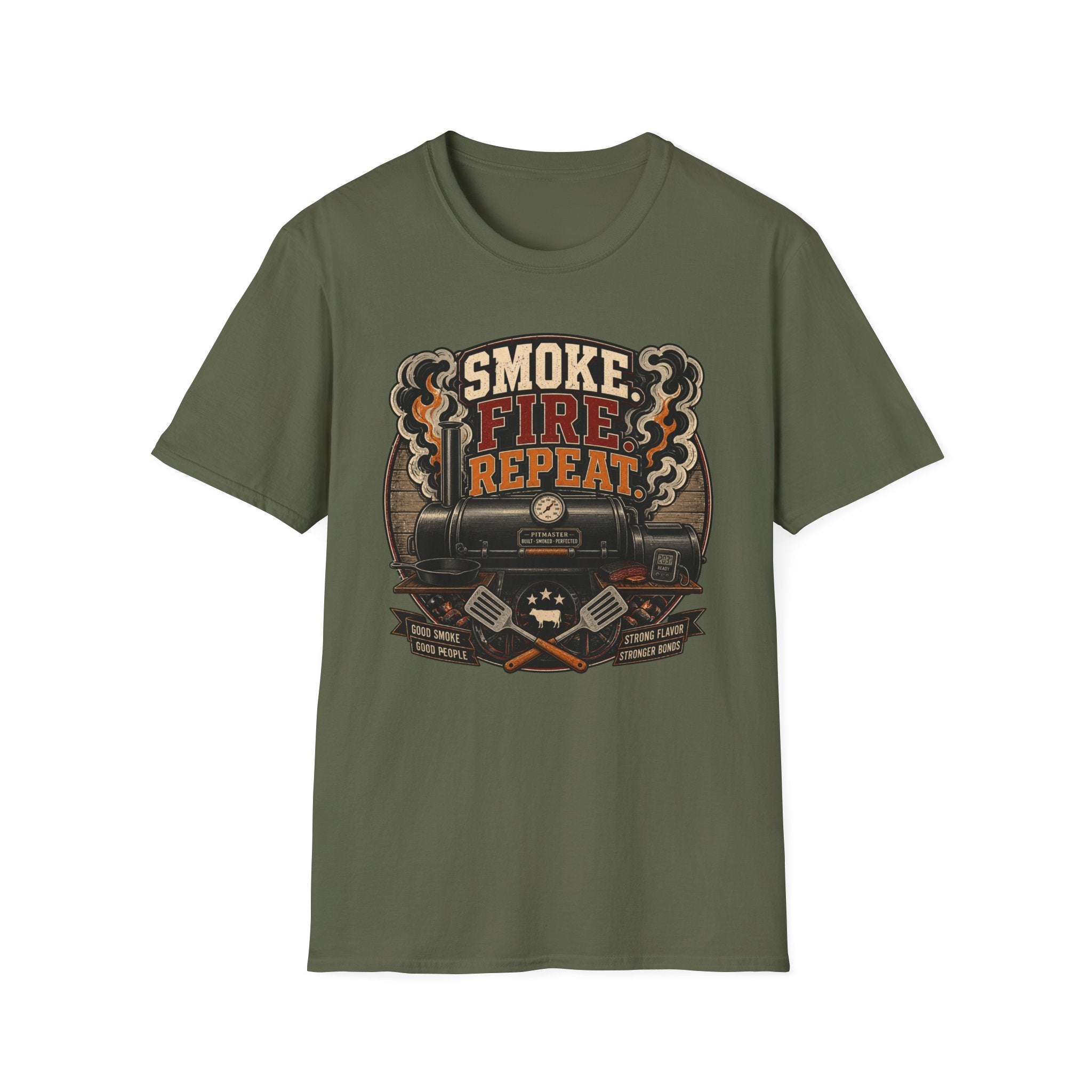 Smoke Fire Repeat Barrel T-Shirt