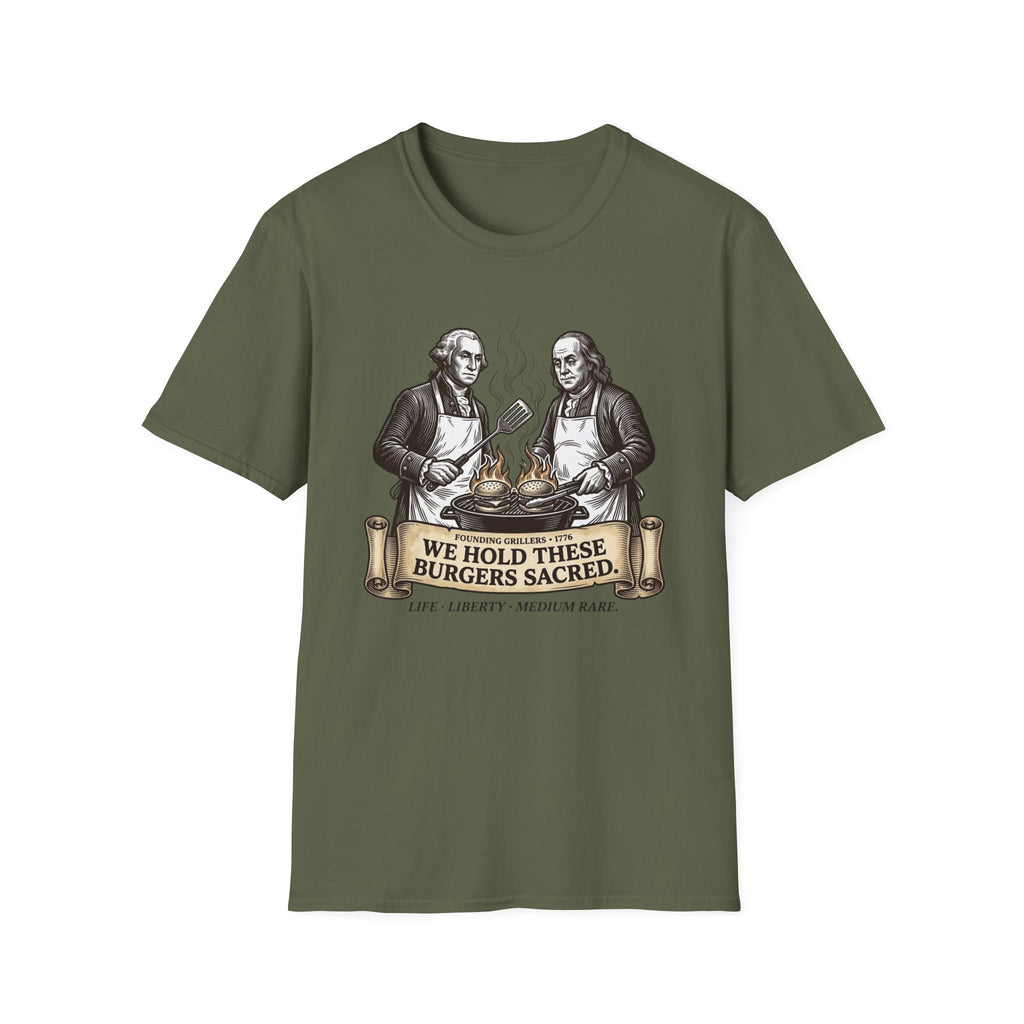 Washington Franklin Sacred Burger T-Shirt
