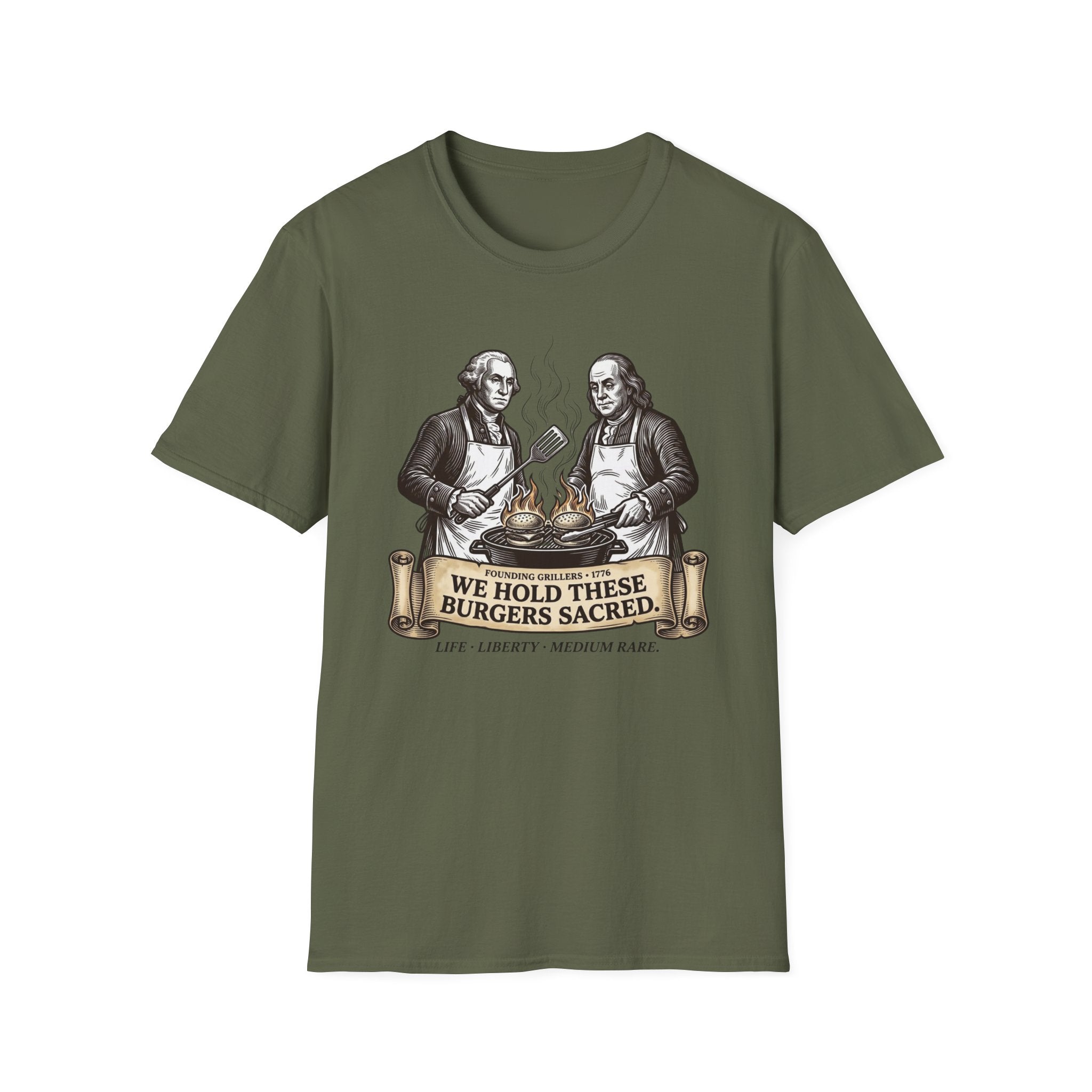 Washington Franklin Sacred Burger T-Shirt