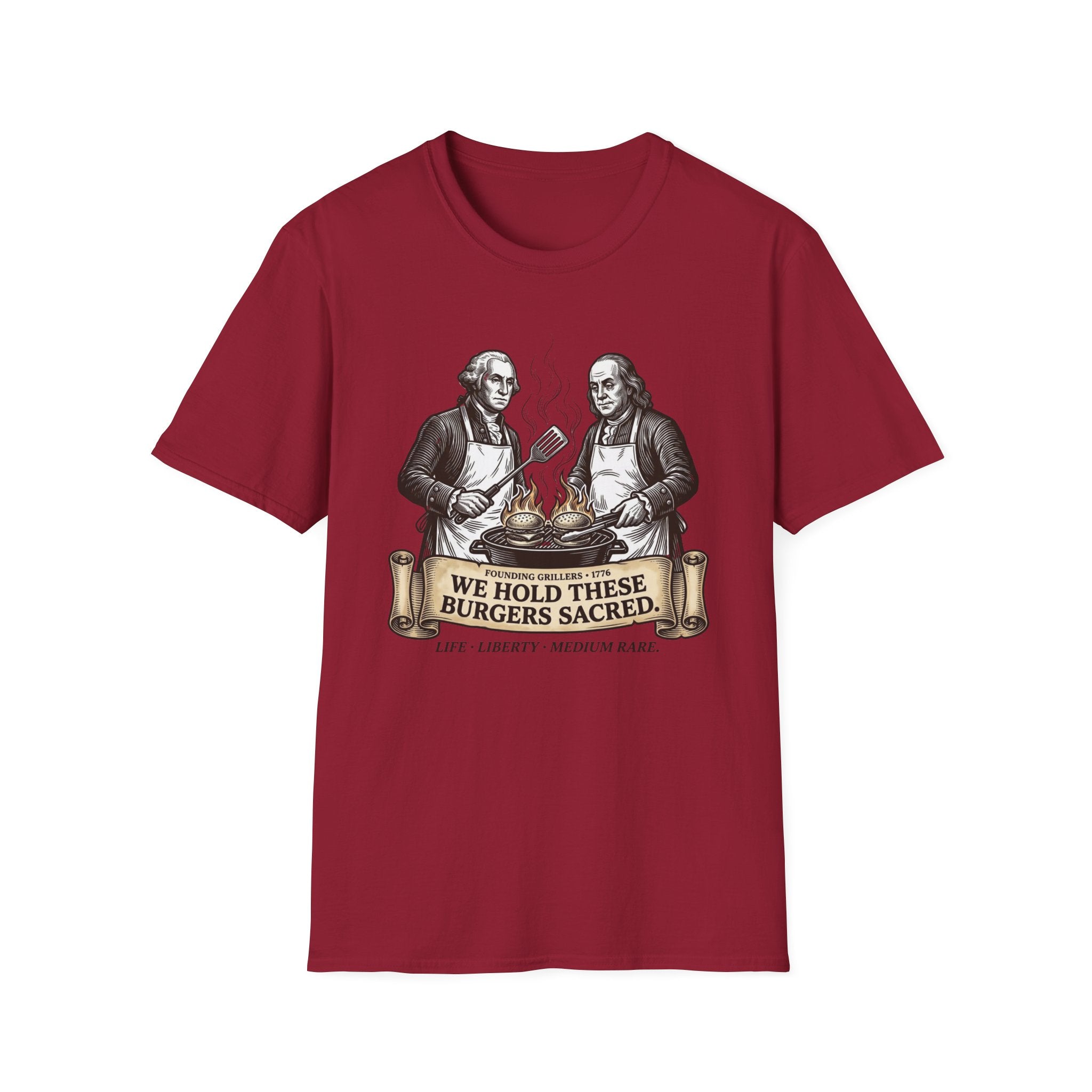 Washington Franklin Sacred Burger T-Shirt
